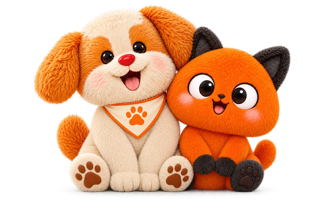 Paw and Nova, the festival hosts
